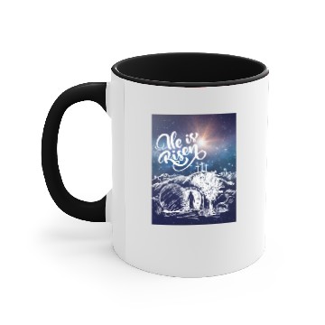 Discover He Is Risen!Jesus,Easter, Bright & Morning Star Accent Mugs
