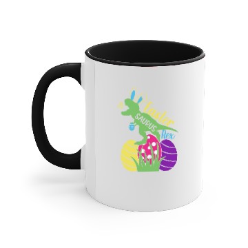 Discover Easter Saurus Rex Dinosaur Easter Accent Mugs