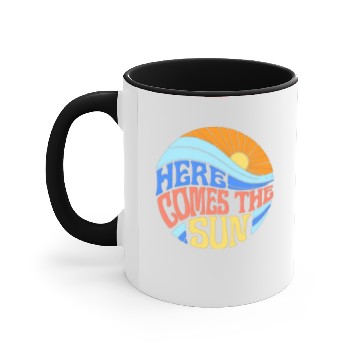 Discover Here comes the sun Accent Mugs