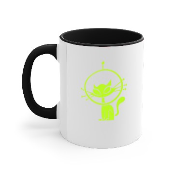 Discover Space Cat Accent Mugs