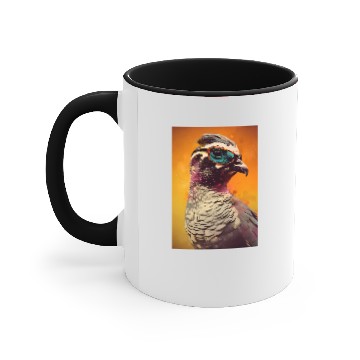 Discover Quail With Sunglasses Accent Mugs