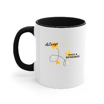 Discover Always Make a Difference Accent Mugs | Gold Star Motif