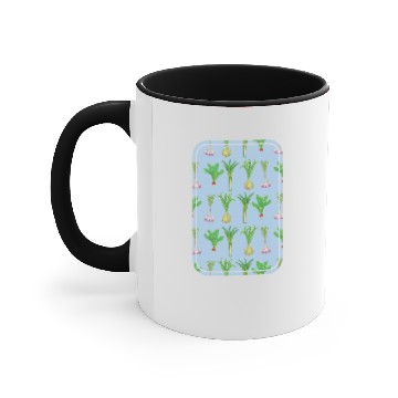 Discover Vegetable Garden Pattern Accent Mugs