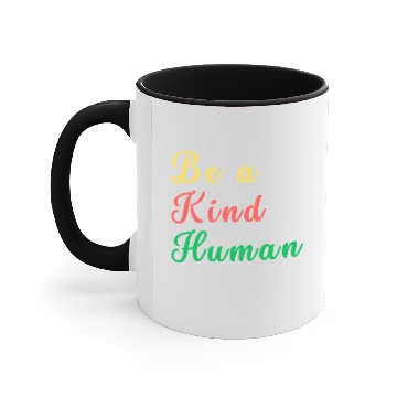 Discover Be A Kind Human boy Accent Mugs