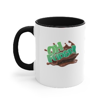 Discover Oh Fudge retro Accent Mugs