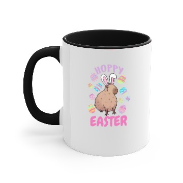 Discover Hoppy Easter Cute Funny Capybara Accent Mugs