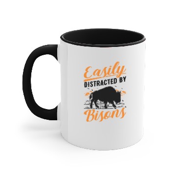Discover Easily Distracted By Bisons Water Buffalo Accent Mugs