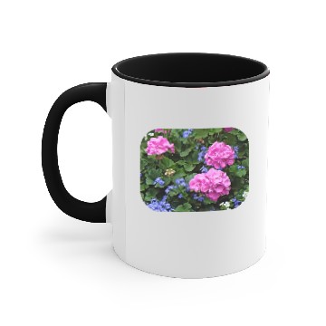 Discover Geraniums and Periwinkle Accent Mugs