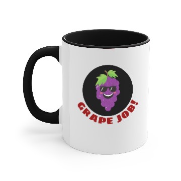 Discover Grape Job Grape Pun Accent Mugs
