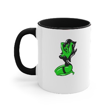 Discover Sexy Vampire Devil Woman Lowbrow Pinup Burlesque Accent Mugs