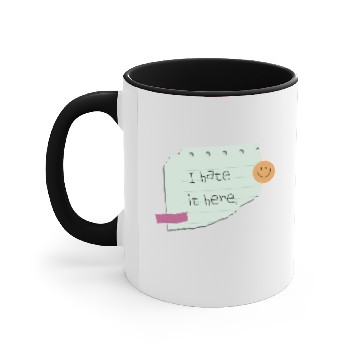 Discover I hate it here post it Accent Mugs