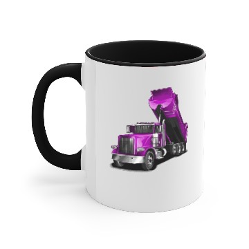 Discover Dump Truck Purple Accent Mugs