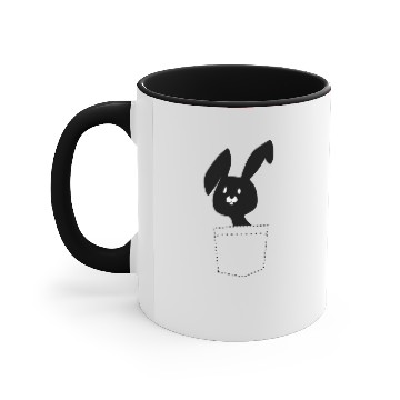 Discover Cute Black Easter Bunny And Pocket Accent Mugs