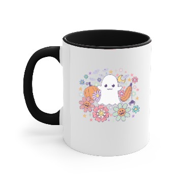 Discover Halloween Cute Ghost Jack o Lantern Pumpkin Spider Accent Mugs