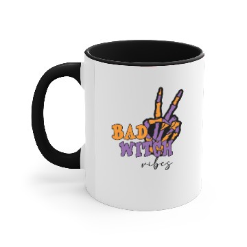 Discover BAD WITCH VIBES Accent Mugs