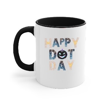 Discover Happy dot day pumpkin polka dot Accent Mugs