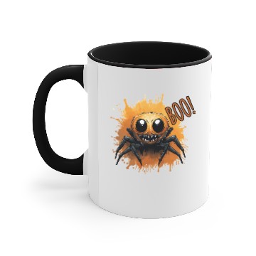 Discover Halloween cute scary spider. Spider Power Accent Mugs