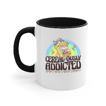 Discover Cereal ously Funny Kawaii Cereal Pun Accent Mugs