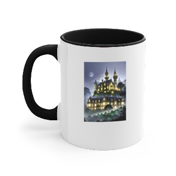 Discover Gothic Mansion at Dusk Accent Mugs