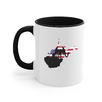 Discover Mothman USA Flag Map Cryptid Cryptozoology Accent Mugs