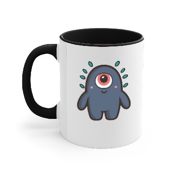 Discover Cyclops Blob Creature Accent Mugs