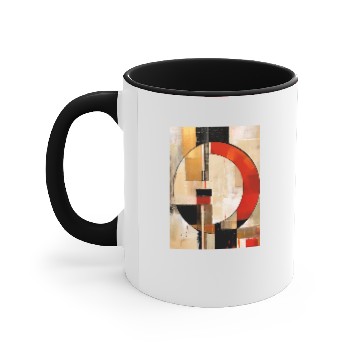 Discover Celestial Elegance: Abstract Exploration in Beige, Accent Mugs
