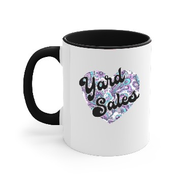 Discover Yard Sales paisley heart Accent Mugs