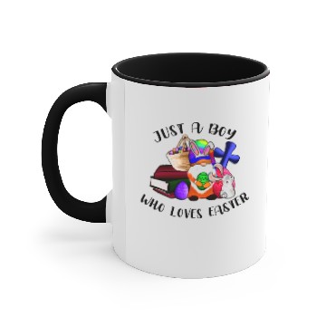 Discover Just A Boy Who Loves Easter Accent Mugs