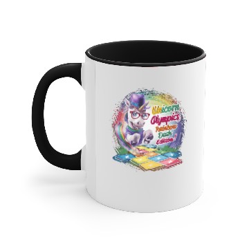 Discover "Unicorn Olympics: Rainbow Dash Edition!" Accent Mugs