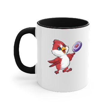 Discover Cardinal Frisbee Fun: Vibrant Cardinal Design for Accent Mugs