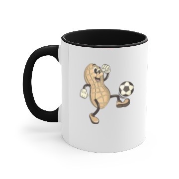 Discover peanuts playing soccer Accent Mugs