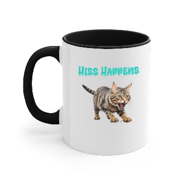Discover hiss happens Accent Mugs
