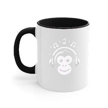 Discover Joyful Monkey Tune Accent Mugs