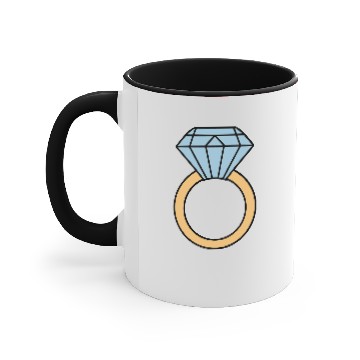 Discover Diamond Gemstone Ring Vector 3 Colors Accent Mugs