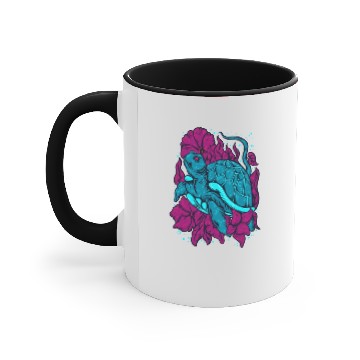 Discover Psychedelic Sea Turtle – Ocean Vibes Graphic Accent Mugs