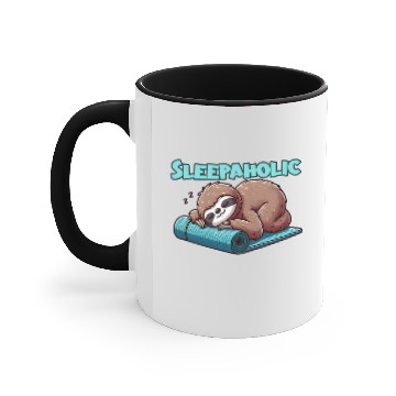 Discover Sleeping Sloth - Sleeping lovers - Sleepaholic Accent Mugs