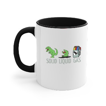 Discover Dinosaur Evolution Solid Liquid Gas Funny Accent Mugs
