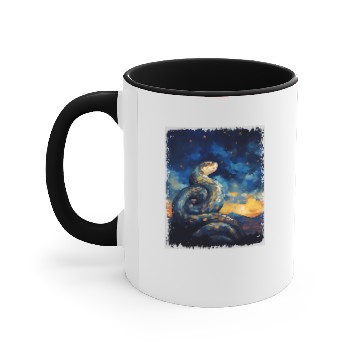 Discover Ball Python Snake Starry Night Painting Accent Mugs