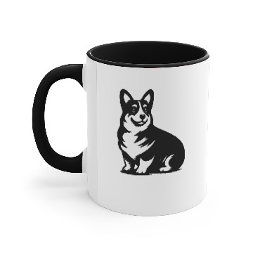 Discover Corgi Simple Dog Vector path69 Accent Mugs