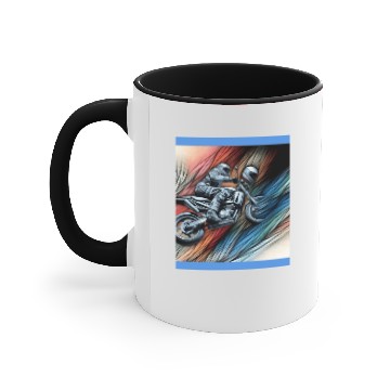 Discover motorcycle man Accent Mugs