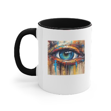 Discover I am here - abstract Accent Mugs