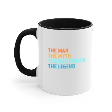 Discover Bus Driver For Men School Bus Accent Mugs