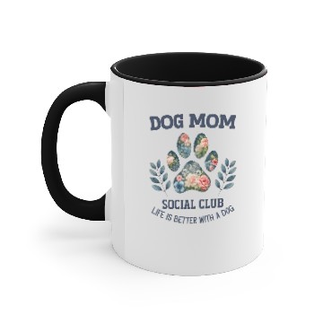 Discover Dog mom Accent Mugs