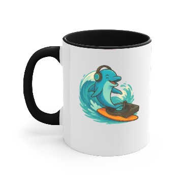 Discover Dolphin DJ Surf Accent Mugs