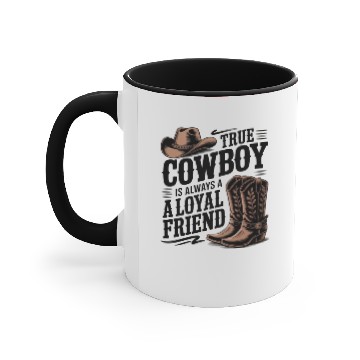 Discover Cowboy Loyal Friend Quote Design Accent Mugs