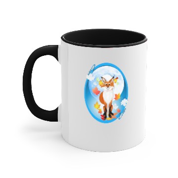 Discover Fall Fox and Wolf Moon-2 Accent Mugs