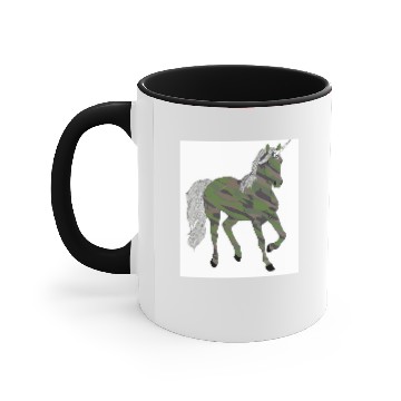 Discover Camouflage Unicorn Accent Mugs