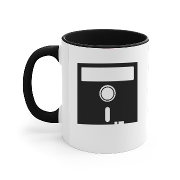 Discover old skool computer nerd floppy disk Accent Mugs