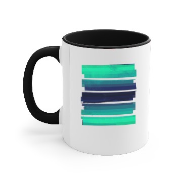 Discover Light Green Gradient Stripes Accent Mugs