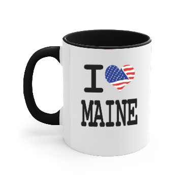 Discover i love maine Accent Mugs